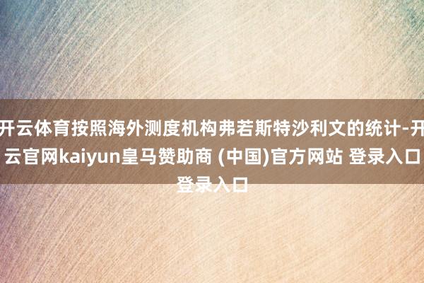 开云体育按照海外测度机构弗若斯特沙利文的统计-开云官网kaiyun皇马赞助商 (中国)官方网站 登录入口