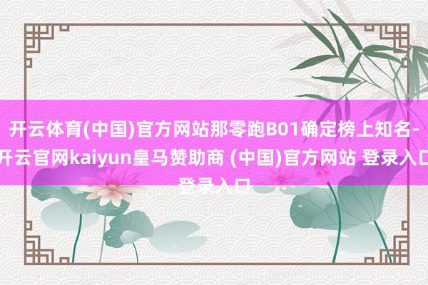 开云体育(中国)官方网站那零跑B01确定榜上知名-开云官网kaiyun皇马赞助商 (中国)官方网站 登录入口