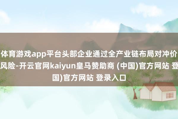 体育游戏app平台头部企业通过全产业链布局对冲价钱波动风险-开云官网kaiyun皇马赞助商 (中国)官方网站 登录入口